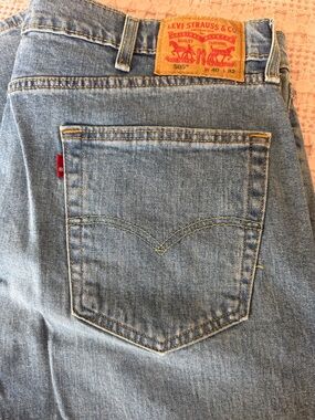 Levi's Men's 505 Blue Jeans 40W 32L